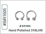 SiR1605, 16G U.S. Circular Barbell 316LVM THUMBNAIL