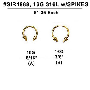 SIR1988 Gold Plated Spike Circular MAIN