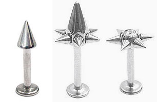 SL0110 SL0191 Spike 3/8" 14G Labret MAIN