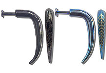 SL0139 Engraved Titanium Colored Labret THUMBNAIL