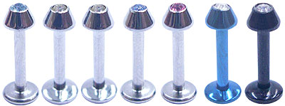 SL0201 Gem Labret & Titanium Colors MAIN