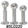 SL0220 14G Labret Internally Threaded with Ball THUMBNAIL