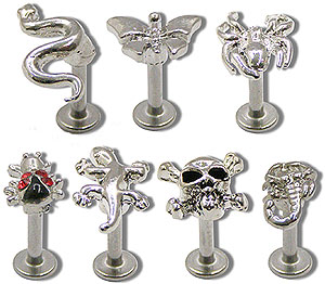 SL0229 Labret with Design Tops MAIN