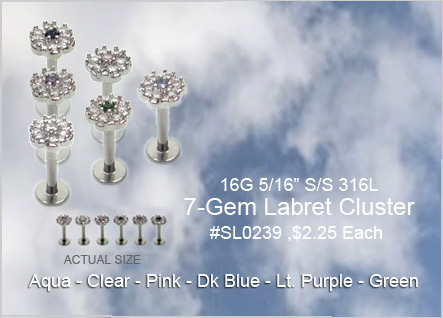 SL0239 Cluster 16G 5/16 Labret MAIN