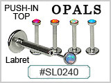 SL0240 Push-In Opal Labret THUMBNAIL