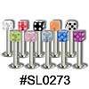 SL0273 16 Gauge UV Dice Labret THUMBNAIL