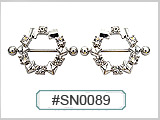 SN0089 Nipple Gems with "Silver"Color Nuggets THUMBNAIL