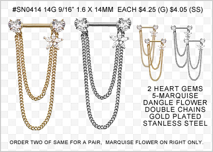 SN0414 Double Hearts, Chains, MQ Flower MAIN