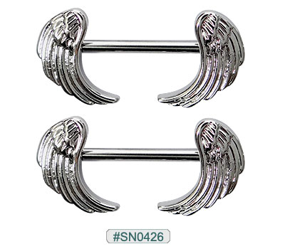 SN0426, Angel Wings Nipple Barbell MAIN