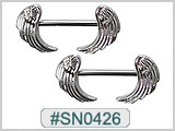 SN0426, Angel Wings Nipple Barbell THUMBNAIL