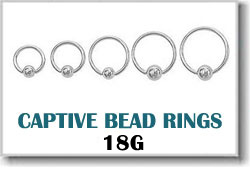 SR0101, 18G Captive SS Ball Ring THUMBNAIL