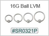 SR0321P, 16G 316LVM Captive SS Ball Ring MAIN