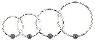 Large diameter clearance captive bead rings