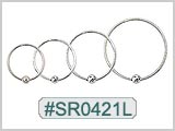SR0426L, 14G Captive SS Large Diameter Ball Ring MAIN