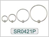 SR0421P, 14G  316LVM Captive SS Ball Ring MAIN