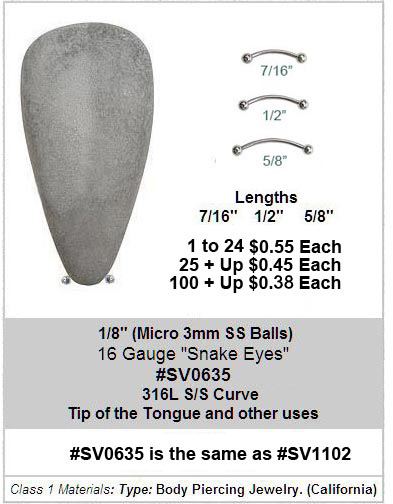 SV0635 16G 1/2" Micro 1/8" Balls Curves MAIN