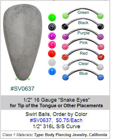 SV0637 16 G 1/2" Gauge Swirl Ball MAIN