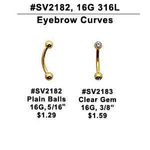 SV2182 Gold Plated 16G Curves MAIN
