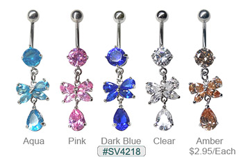 SV4218 Gem Butterfly with Pear Dangle MAIN