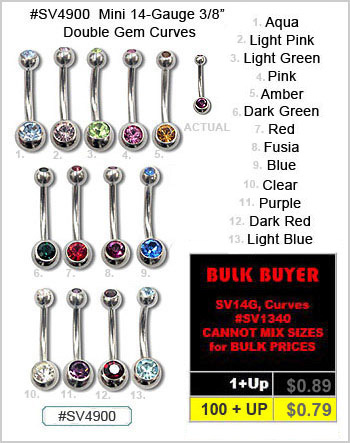 SV4900 Mini Double Gem Navel Curve MAIN