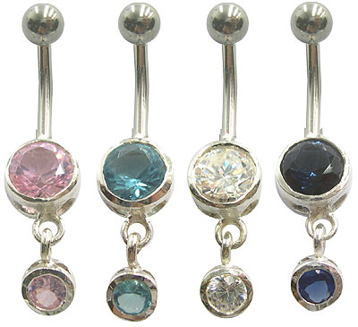 SV7100 Dound Silver Setting Dangle MAIN