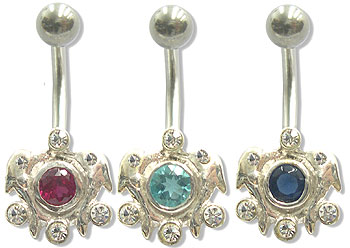 SV7371 Silver Gem Filagree Butterfly MAIN
