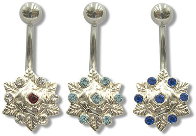 SV7390 Silver Leaves with Berry Gems MAIN