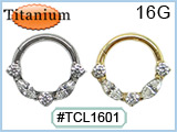 TCL1601 5-Gem Titanium ASTM F136 Clickers THUMBNAIL