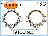TCL1603 7-Diamond Titanium ASTM F136 Clickers THUMBNAIL