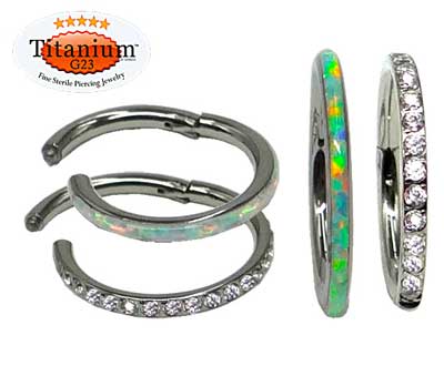 Titanium Clickers TCL4, Opals, Clear Gems MAIN