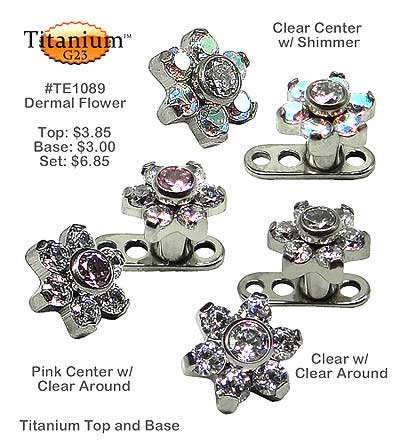 TE1089 Titanium Dermal 7-Gem Flower MAIN