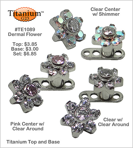 TE1089 Titanium Dermal 7-Gem Flower MAIN