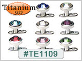 TE1109, Titanium Round 5mm Gem Micro Dermal THUMBNAIL