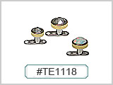 TE1118, Gold Plated Top Gem Micro Dermal THUMBNAIL