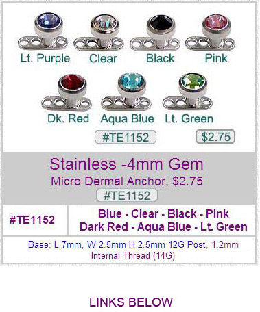 TE1152, Micro Dermal 4mm Gem MAIN