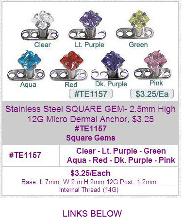 TE1157 Square Gem Micro Dermal MAIN