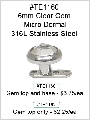 TE1160, Round 6mm Gem Micro Dermal MAIN
