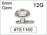 TE1160, Round 6mm Gem Micro Dermal THUMBNAIL