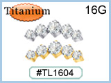 #TL1604 Titanium ASTM F136 5 Round Gem Threaded THUMBNAIL
