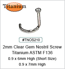TNOS210, 0.9x6mm GEM Titanium ASTM F136 Nostril MAIN