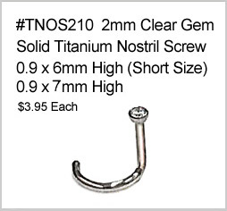TNOS210, 0.9x6mm GEM Titanium Nostril MAIN