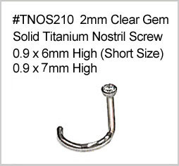 TNOS210, 0.9x6mm GEM Titanium Nostril MAIN