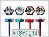 TSB0092 Titanium Colored Barbells with Gem MAIN