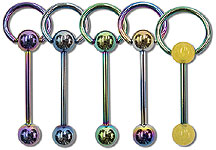 TSB0611 Titanium Coated Hoop Barbell THUMBNAIL
