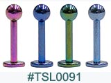 TSL0091, 16G 5/16 Titanium Colored Labret THUMBNAIL