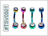 TSV0501, Titanium Color Double Gem Curve MAIN