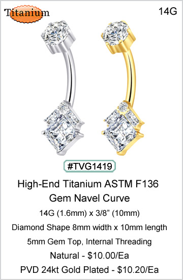 TVG1419 Gem Curve Titanium ASTM F136 MAIN