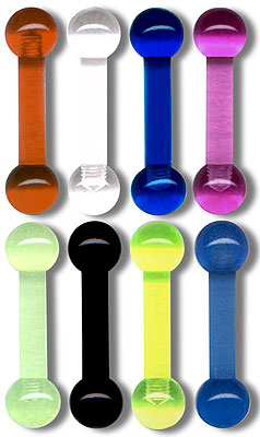 UVB1010 6 Gauge Acrylic Barbells MAIN