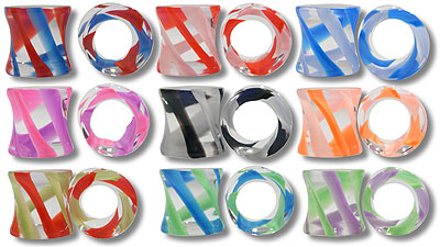 UVP1029 Illusion Stripe Acrylic Plugs MAIN