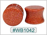 WB1042, Brown Shimmering Sparkle Ear PlugsEar Plugs THUMBNAIL